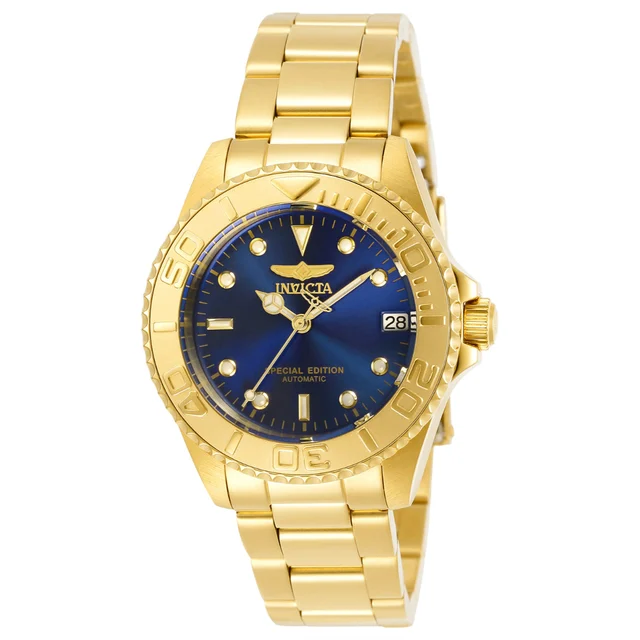 Invicta Pro Diver Automatic Watch - 36mm, Gold (30607) kol saati
