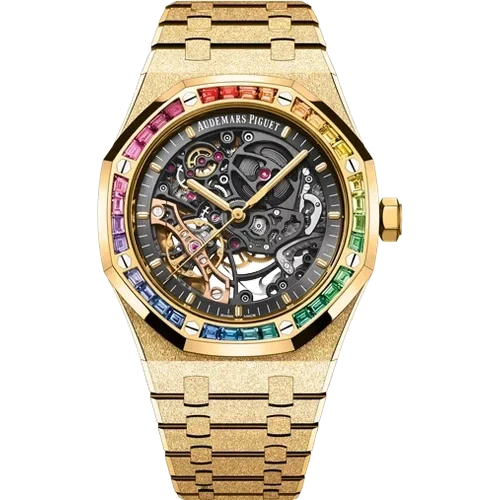 Audemars Piguet Frosted Gold Double Balance Wheel Openworked 15412BA.YG.1224BA.01-B 41 mm kol saati