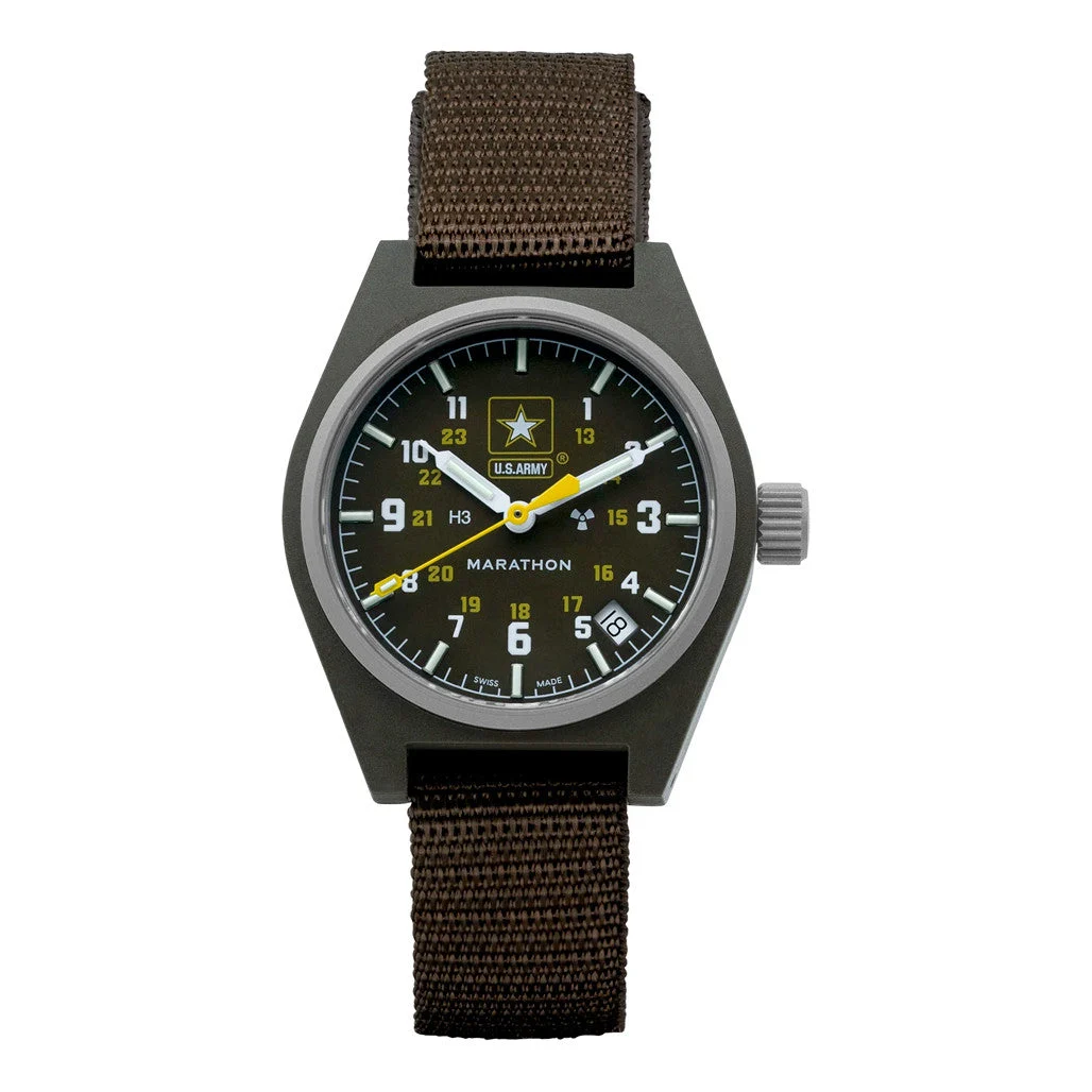 Marathon Army General Purpose Quartz Watch in Sage Green #WW194015SG-US-Army 34 mm kol saati