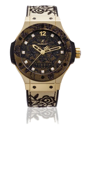 Hublot HUBLOT REF. 343.VX.6580.NR.BSK16, BIG BANG BRODERIE GOLD, 18K YELLOW GOLD AND TITAN