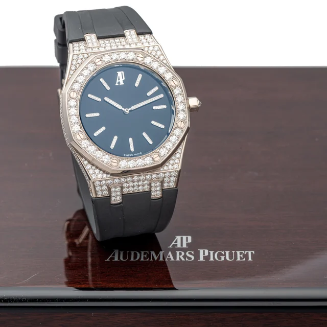 Audemars Piguet AUDEMARS PIGUET, REF. 15154BC, TUXEDO, DIAMOND CASE, BEZEL, INDEXES AND HA