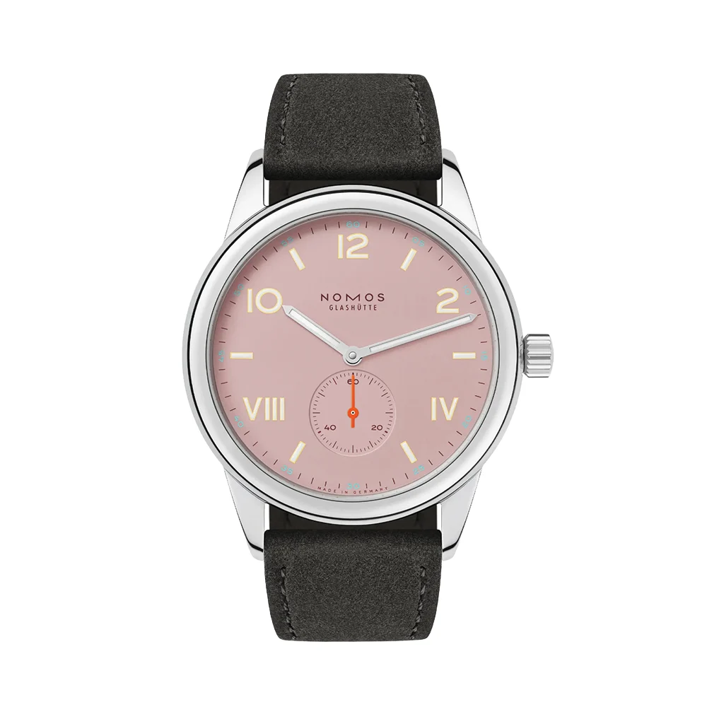 NOMOS Glashütte Club Campus Glass Back 38.5mm - Rose on Leather Strap 720.GB 38.5 mm kol saati