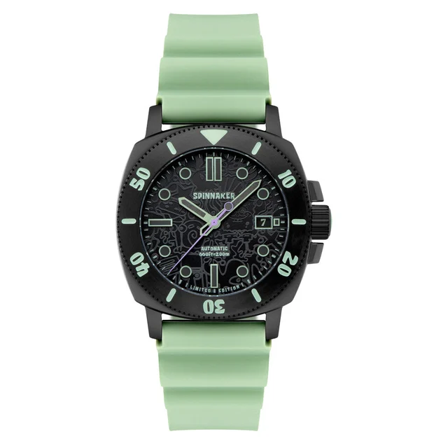 Spinnaker Hull Diver Automatic SpongeBob SquarePants Limited Edition Green Squidward #SP-5