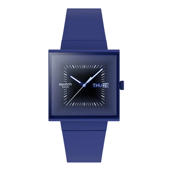 Swatch Squarely Blacklight SO34N700 kol saati