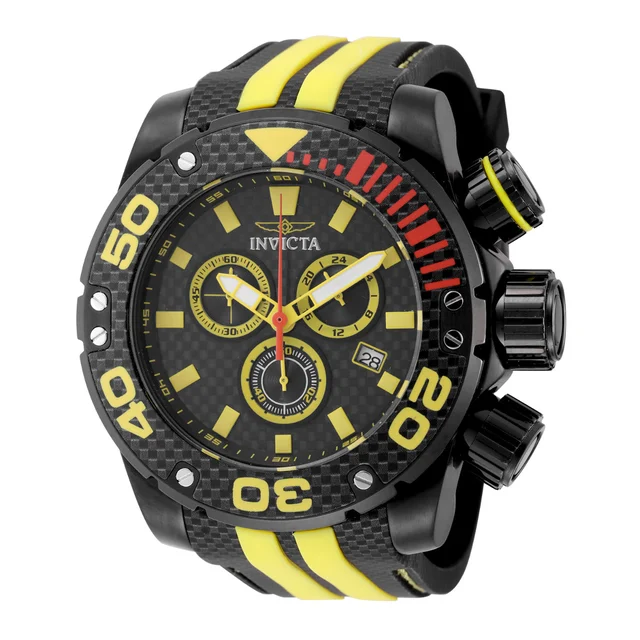 Invicta Sea Hunter Harpoon Strike Watch - 52mm. Yellow. Black (48990) kol saati
