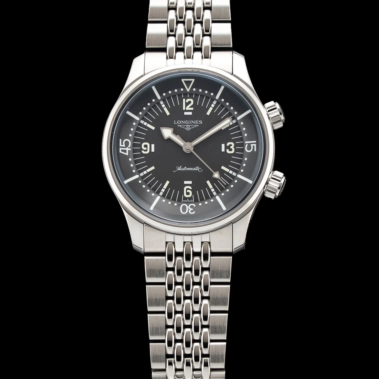 Longines Legend Diver Grey Dial on Bracelet NAP210009N9776 kol saati