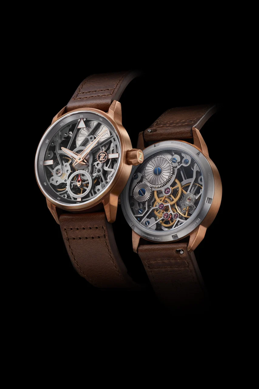 Zelos Skyraider Bronze Skeleton 43 mm kol saati