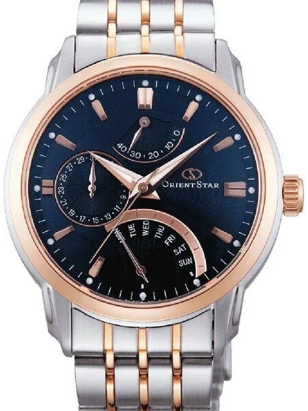 Orient Star Retrograde Day Watch with Date, Power Reserve, Sapphire Crystal #DE00004D kol