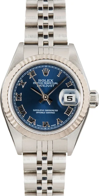 Rolex -Datejust 79174 Silver Diamond Dial kol saati