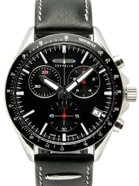 Graf Zeppelin Black Line Series Chronograph #7284-2 40 mm kol saati