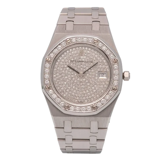 Audemars Piguet AUDEMARS PIGUET, REF. 14544BC, ROYAL OAK PAVE DIAMOND WHITE GOLD kol saati