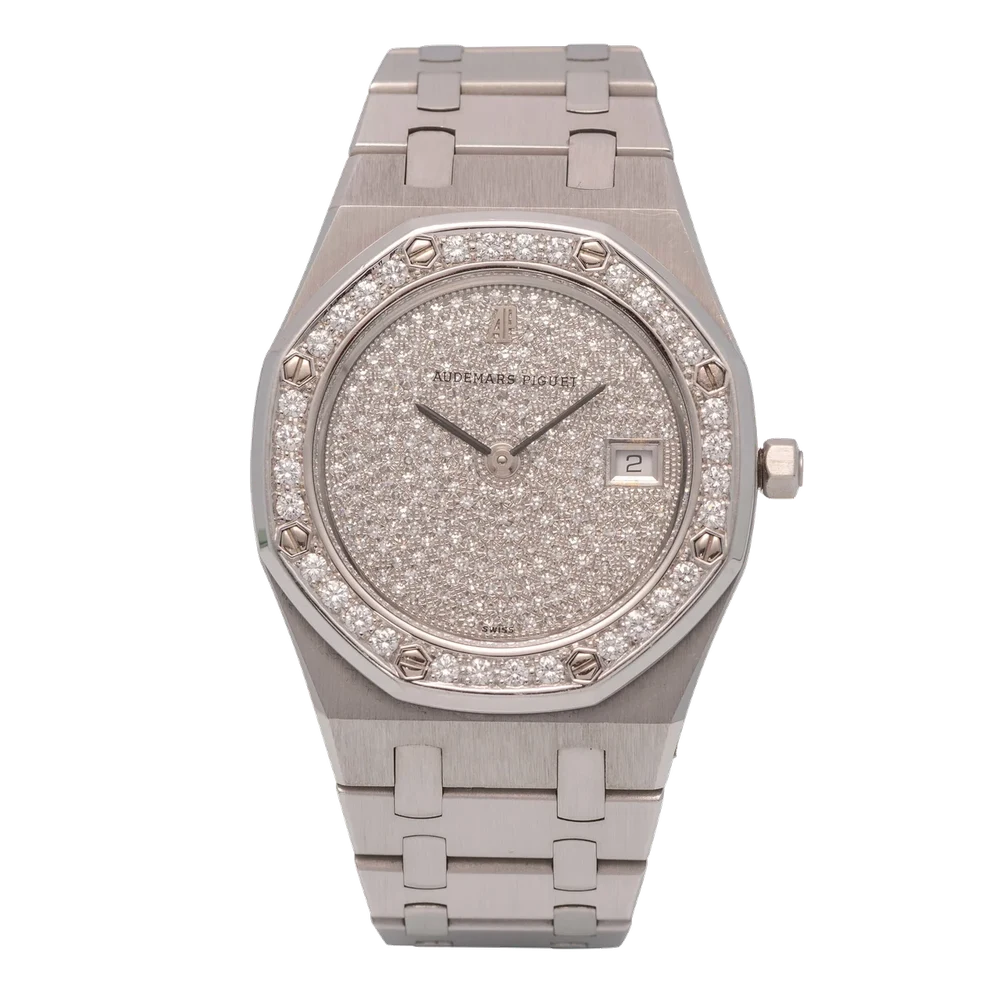 Audemars Piguet AUDEMARS PIGUET, REF. 14544BC, ROYAL OAK PAVE DIAMOND WHITE GOLD kol saati