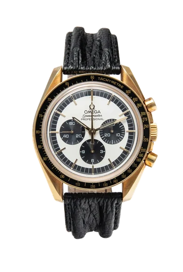OMEGA OMEGA, REF. 3690.30.01, SPEEDMASTER "THE GOLDEN PANDA", YELLOW GOLD kol saati