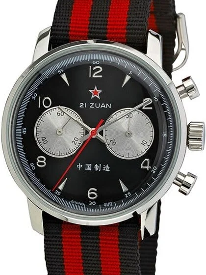Seagull 1963 Scratch and Dent - Hand Wind Mechanical Chronograph with Black Dial #6488-290