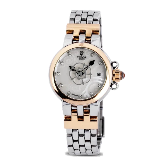 Tudor TUDOR, REF. 35101, CLAIR DE ROSE, MOTHER OF PEARL DIAL, STEEL AND GOLD kol saati