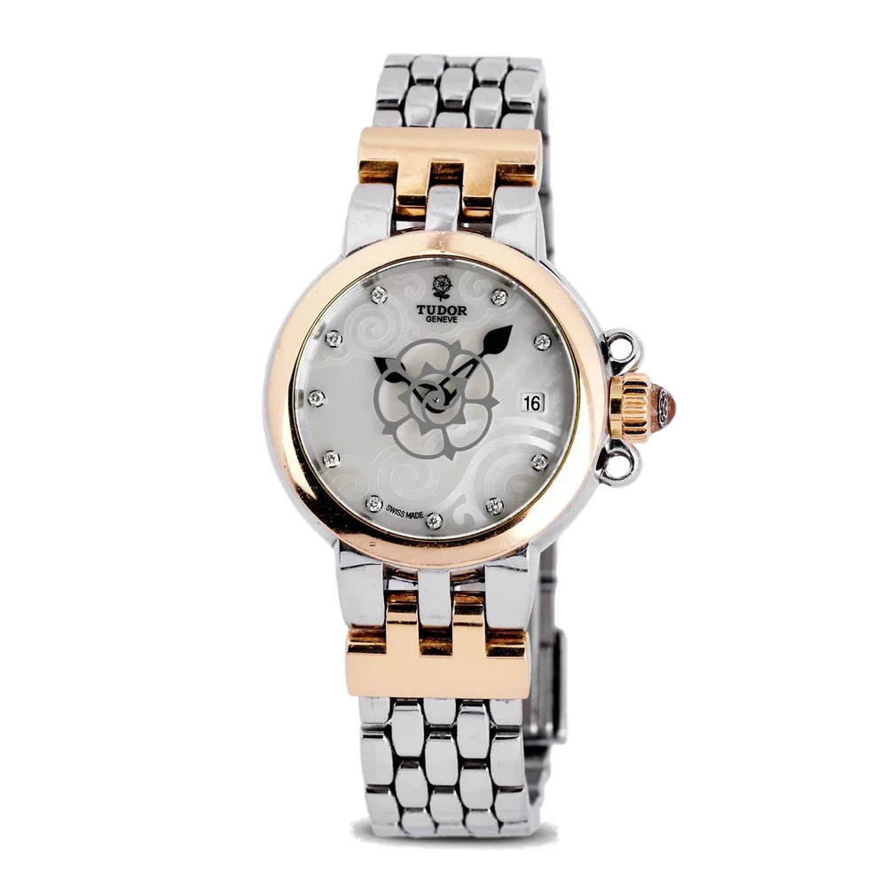 Tudor TUDOR, REF. 35101, CLAIR DE ROSE, MOTHER OF PEARL DIAL, STEEL AND GOLD kol saati