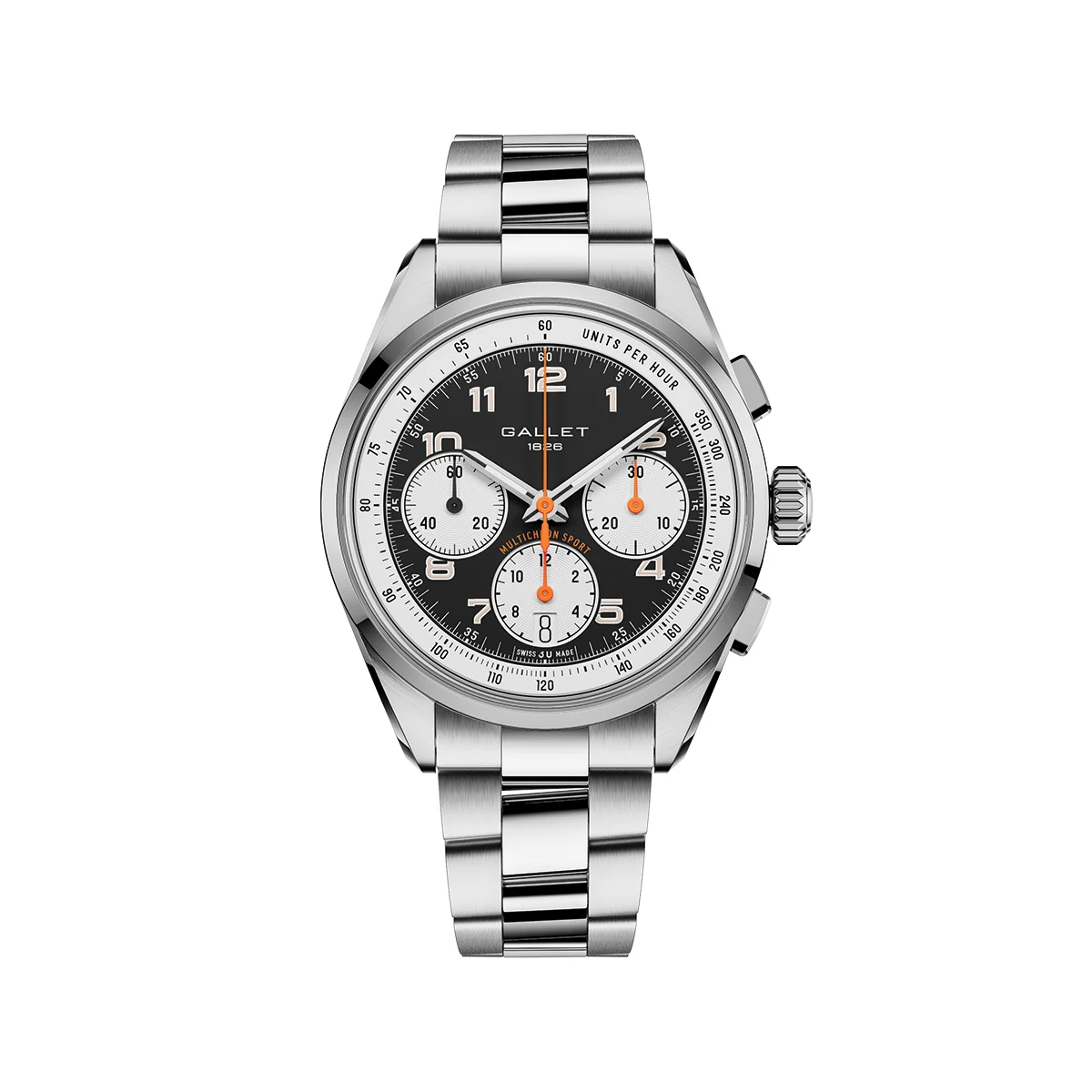 Gallet Multichron Sport Chronograph 41mm - Black on Bracelet AG2302131B1A1 41 mm kol saati