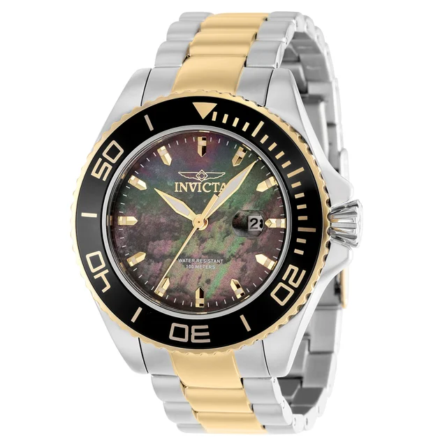 Invicta Pro Diver Watch w/ Mother of Pearl Dial - 48mm, Steel, Gold (37432) kol saati