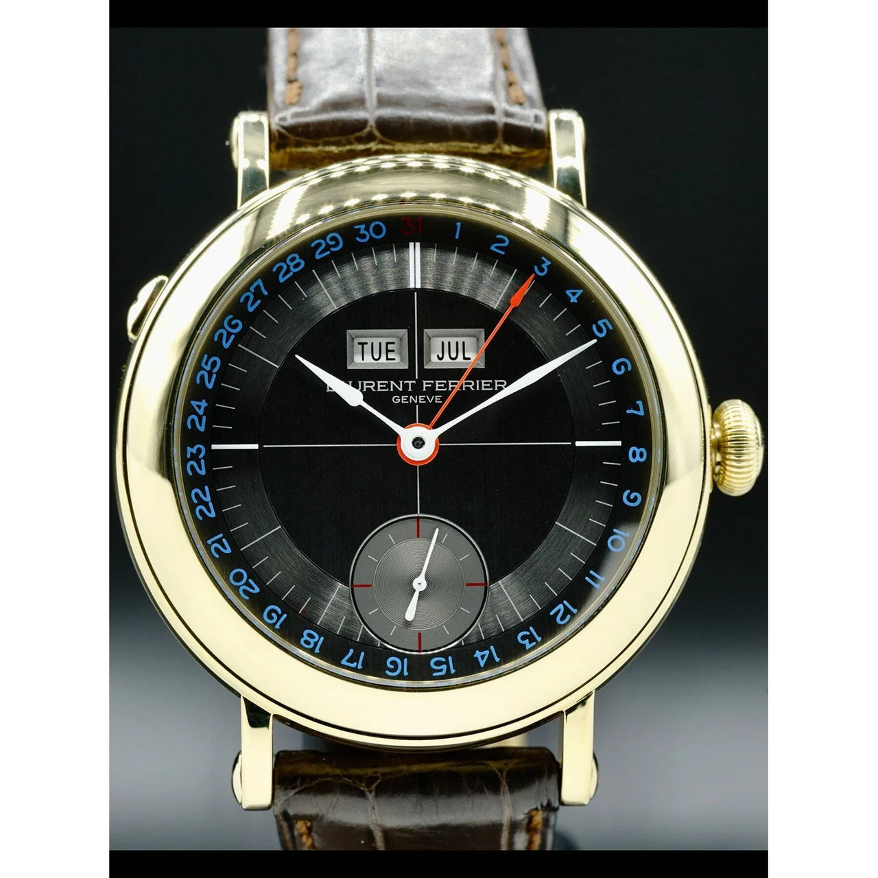 Laurent Ferrier École Annual Calendar Yellow Gold Grey Dial LCF025.J1.A2W 210000026512 40 mm kol saati