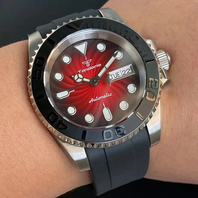 Tandorio Yacht Master Watch TD269B 40mm NH36A Movement 200M luminous Sapphire 14:200000080