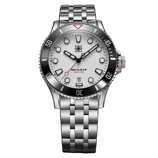 Second Hour Gin Clear Mk3 Watch with White Dial #SEC-HOU-23 kol saati
