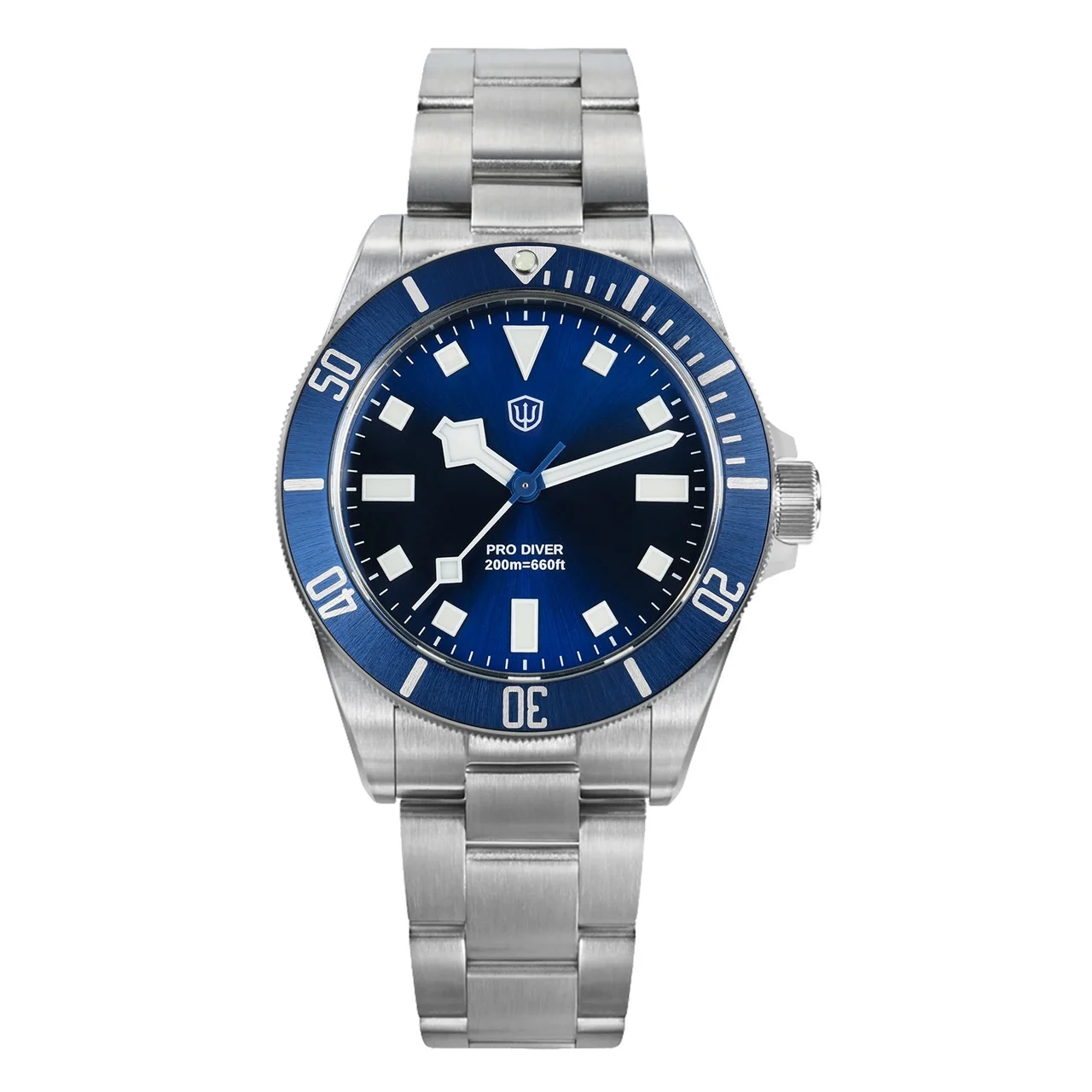 Watchdives Watchdives Watchdives-WD1969B-太阳纹黑-无内影-钢带 38 mm kol saati