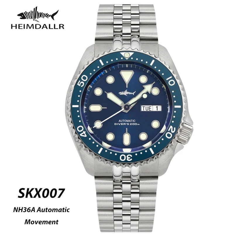 Tandorio Diver Watch 42mm Heimdallr 200M Waterproof Sapphire Ceramic Bezel C3 Luminous 1005010597929094-black-3 steel 42 mm kol saati