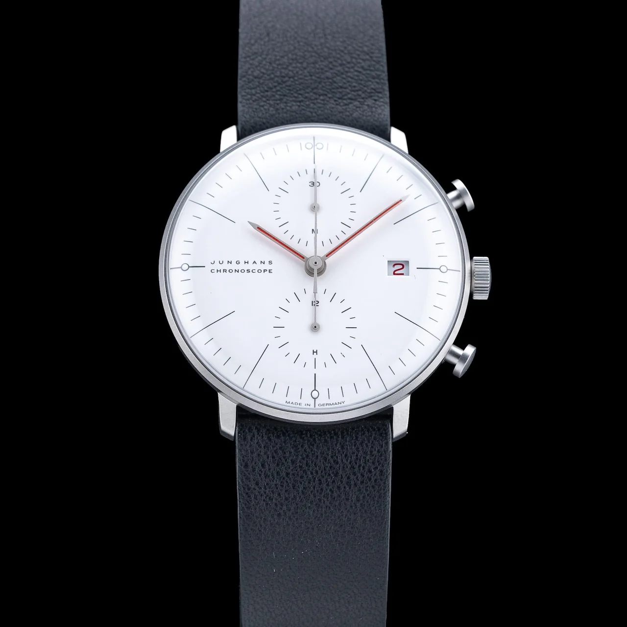 Junghans Max Bill Chronoscope Bauhaus 027/4303.02 NAP210009N9134 kol saati