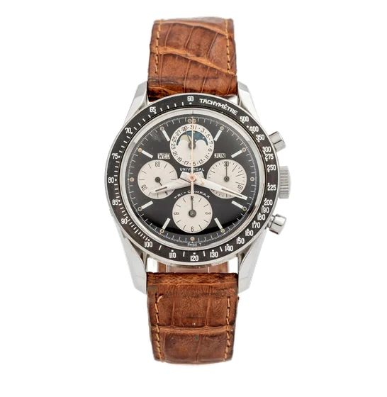 Universal Ref. 222 1 02 / 2, chronograph, minute and hour counters, triple date à guichets