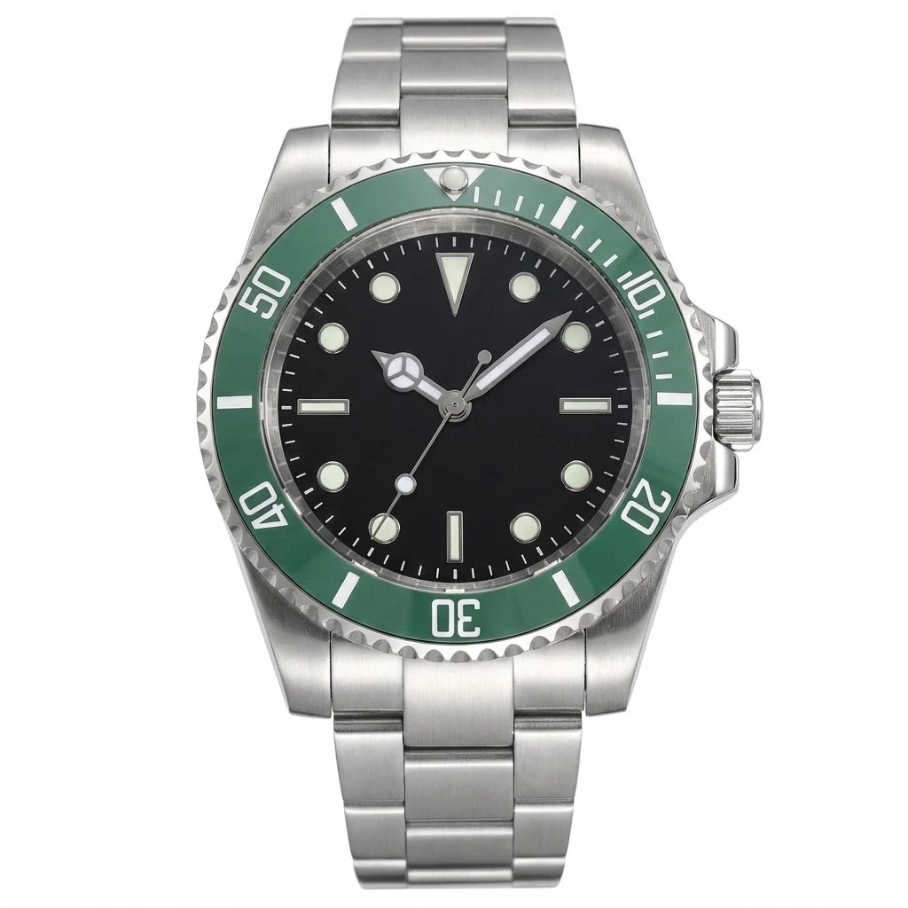 Tandorio Miyota 40mm SUBMARINER dive Watch Sapphire 14:200000914#NO.19;5:57000035#Miyota 8215 40 mm kol saati
