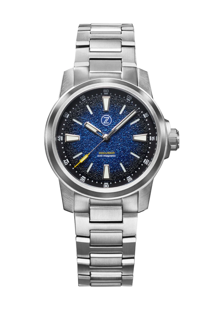 Zelos Aurora Field 38mm Ti 'Midnight Blue' 38 mm kol saati