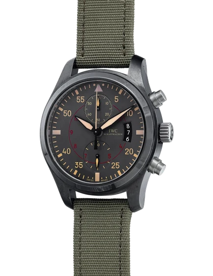 IWC IWC REF. 388002 PILOT’S WATCH TOP GUN MIRAMAR, CHRONOGRAPH, CERAMIC AND TITANIUM NOS,