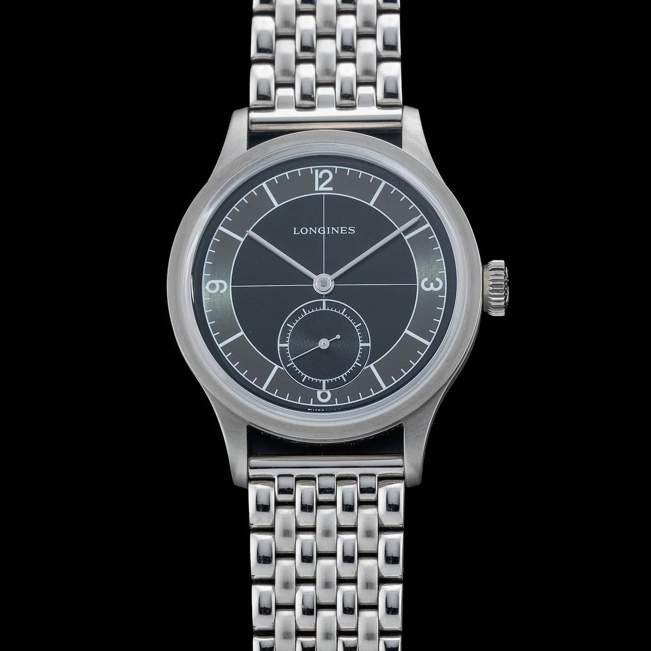 Longines Heritage Classic Sector Dial L2.828.4.53.6 210009N42063 38 mm kol saati