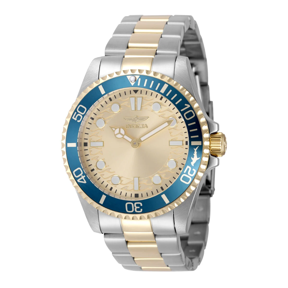 Invicta Pro Diver Crestcore Watch - 43mm. Gold. Steel (49697) 43 mm kol saati