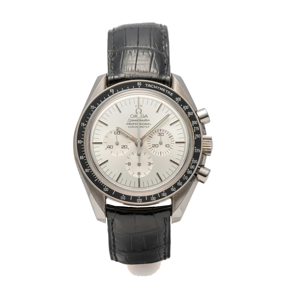 OMEGA OMEGA, REF. 148.0062, SPEEDMASTER, 25th ANNIVERSARY OF APOLLO XI, WHITE GOLD kol saati