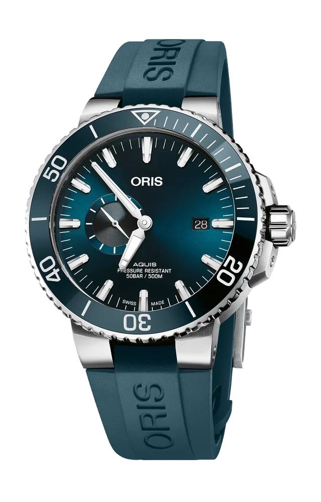Oris Aquis Small Second, Date 01 743 7733 4155-07 4 24 69EB 45.5 mm kol saati