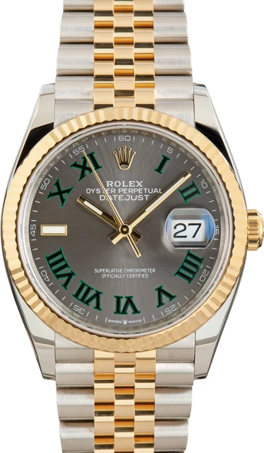 Rolex Datejust 36 ref 126233 Slate Wimbledon 126233GYRO kol saati