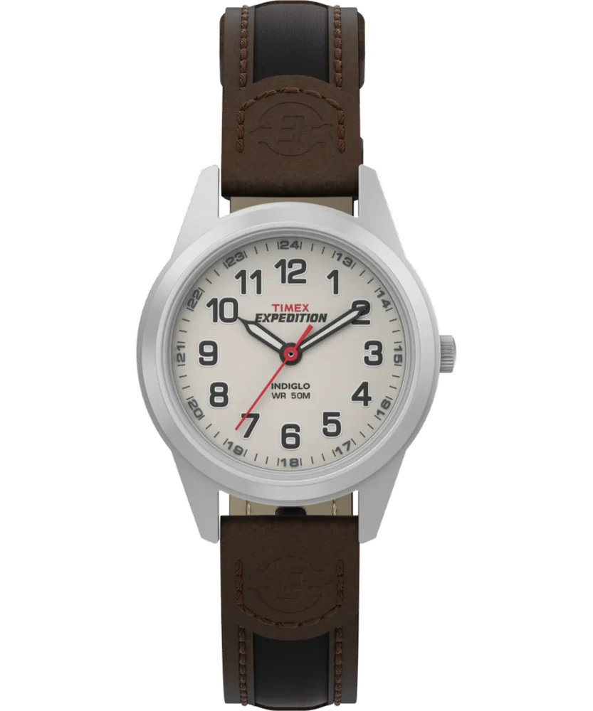 Timex Expedition Field Mini 26mm Leather Strap Watch T41181 26 mm kol saati