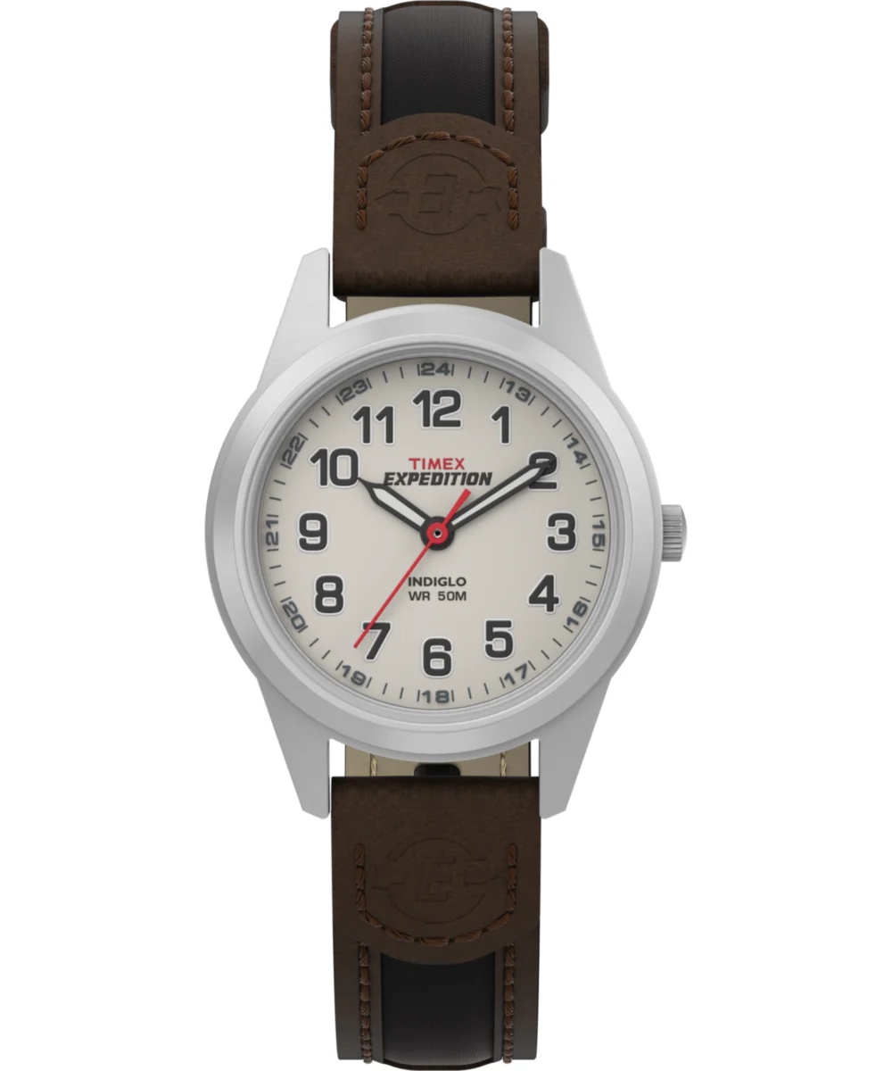 Timex Expedition Field Mini 26mm Leather Strap Watch T411819J 26 mm kol saati