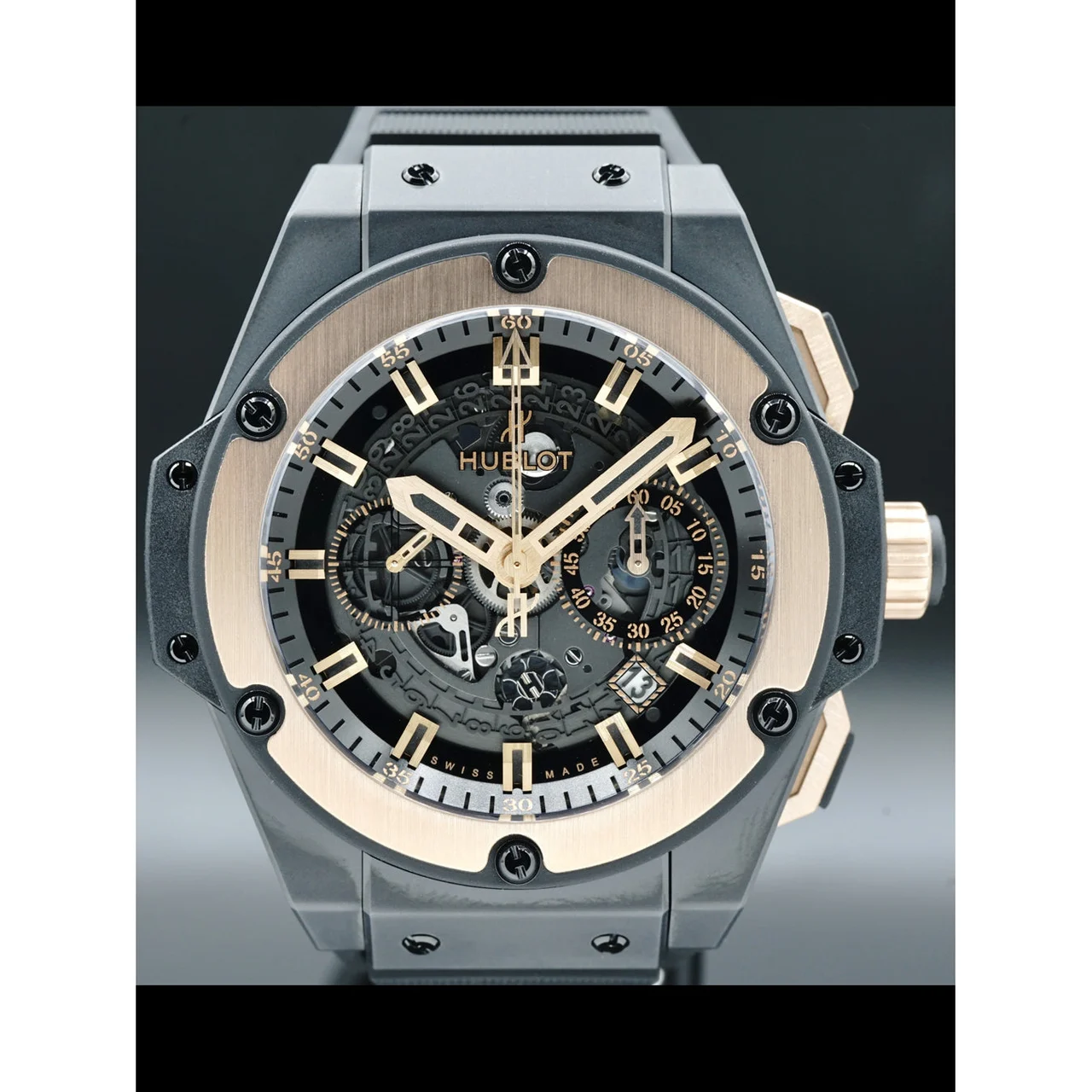 Hublot King Power Unico Ceramic King Gold 701.CO.0180.RX 210000023907 48 mm kol saati