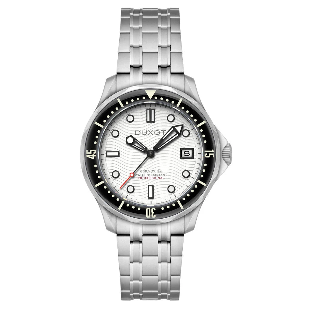 Duxot Henri Diver Automatic with Polar White Dial #DX-2060-77 kol saati
