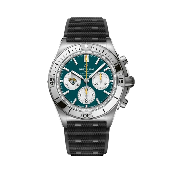Breitling Chronomat B01 42 NFL Jacksonville Jaguars Edition AB01342B1L3S1 kol saati