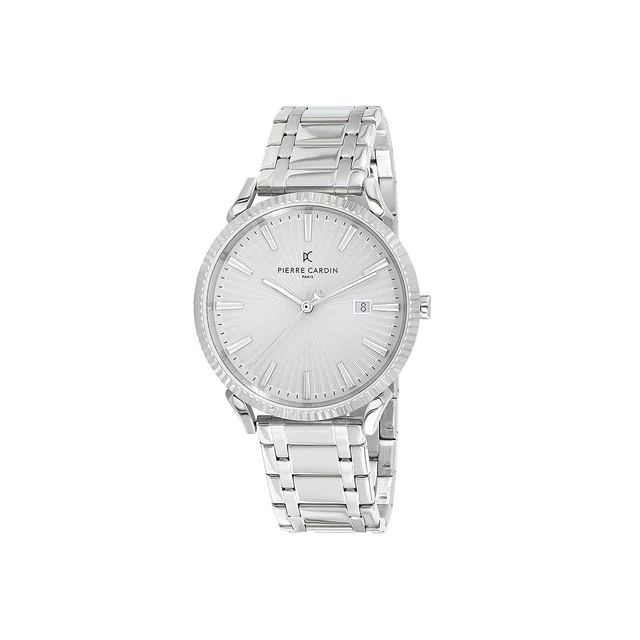 PIGALLE MENS Pigalle Metal Link Watch with Fluted Bezel and Silver Dial CPI.2128 kol saati