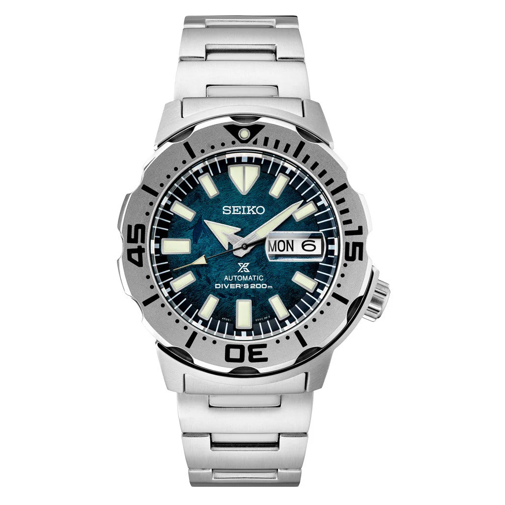 Seiko Prospex Monster "Save The Ocean Antarctica” Penguin Dial Dive Watch #SRPH75 48 mm kol saati