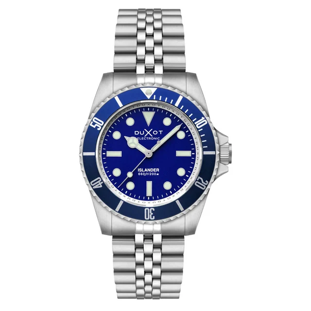 Duxot Islander Atlantica Electronic Dive Watch with Blue Dial #DX-2070-LIW22 kol saati