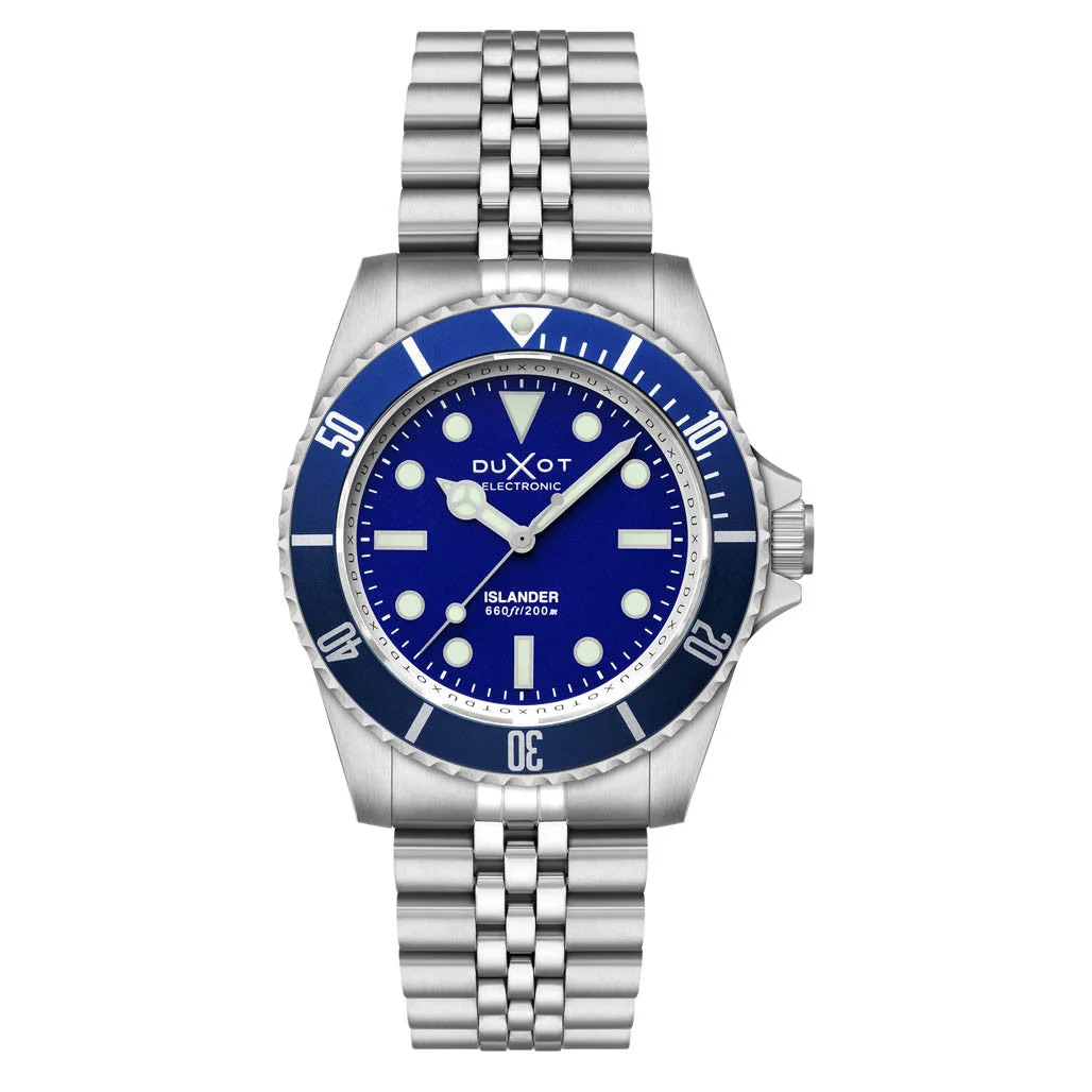 Duxot Islander Atlantica Electronic Dive Watch with Blue Dial #DX-2070-LIW22 kol saati