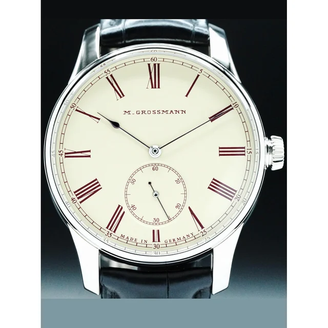 Moritz Grossmann Hamatic Vintage White Gold Cream 210000074175 kol saati