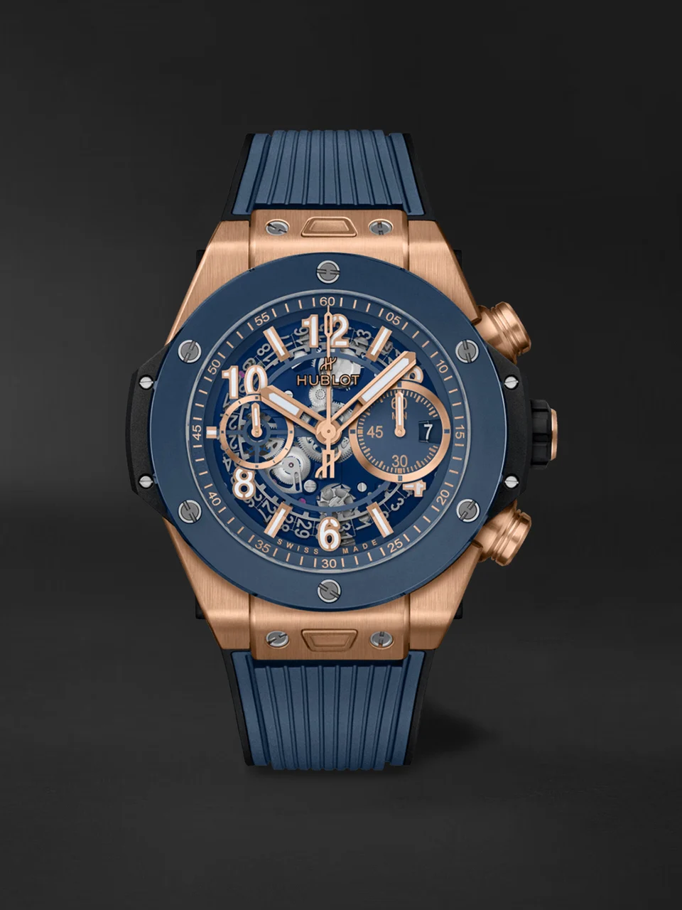 Hublot Big Bang Unico King Gold Blue 421.OL.5180.RX 44 mm kol saati