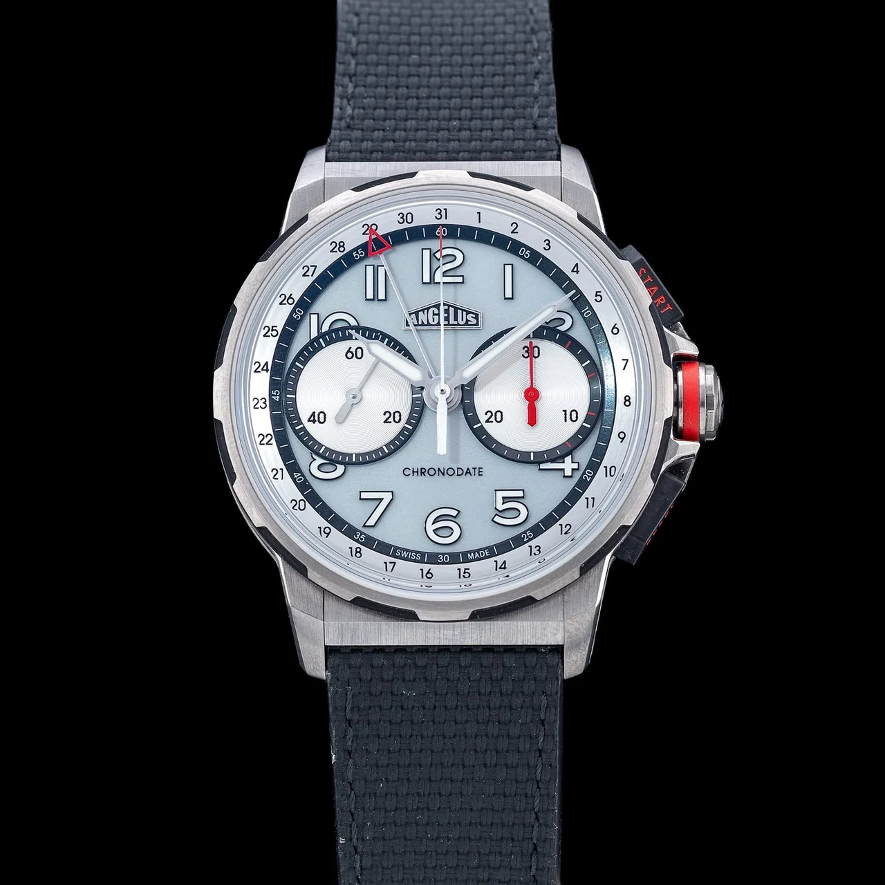 Angelus Chronodate Titanium White 210009N20604 42.5 mm kol saati