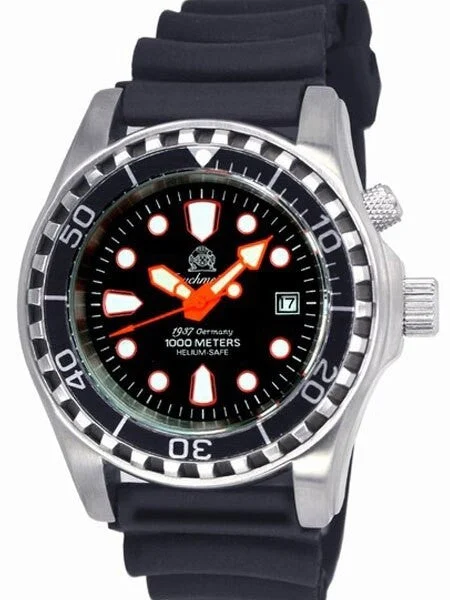 Tauchmeister Automatic, 1000m Dive Watch with Helium Release Valve and Sapphire Crystal #T